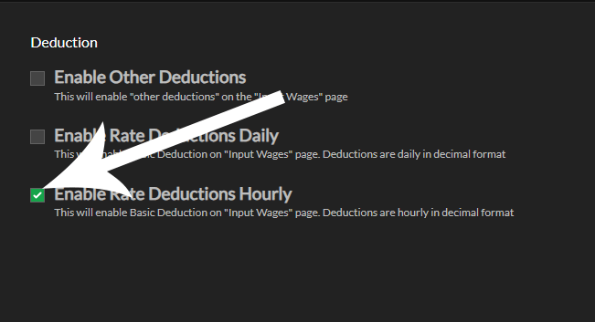 Hourly Deduction Rate