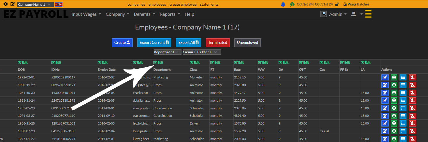 Switch Employees Department